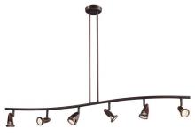  W-466-6 ROB - Stingray Collection, 6-Light, 6-Shade, Adjustable Height Indoor Ceiling Track Light